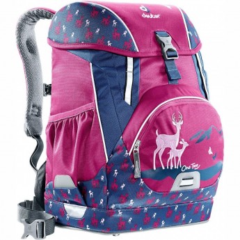 Рюкзак школьный DEUTER ONE TWO с наполнением Пурпурный олень, 5 предметов