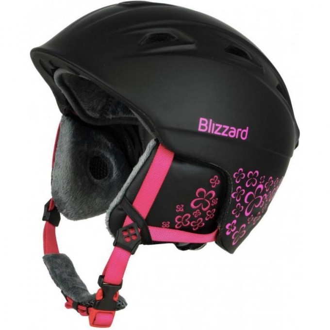Зимний шлем BLIZZARD 2020-21 VIVA DEMON BLACK MATT/MAGENTA FLOWERS 163360